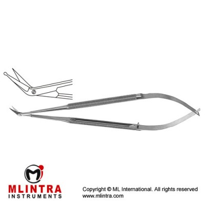 Micro Vascular Scissors Round Handle - Delicate Blades - Angled 45° Stainless Steel, 16.5 cm - 6 1/2"  Micro Vascular Scissors Round Handle - Delicate Blades - Angled 45° Stainless Steel, 16.5 cm - 6 1/2"